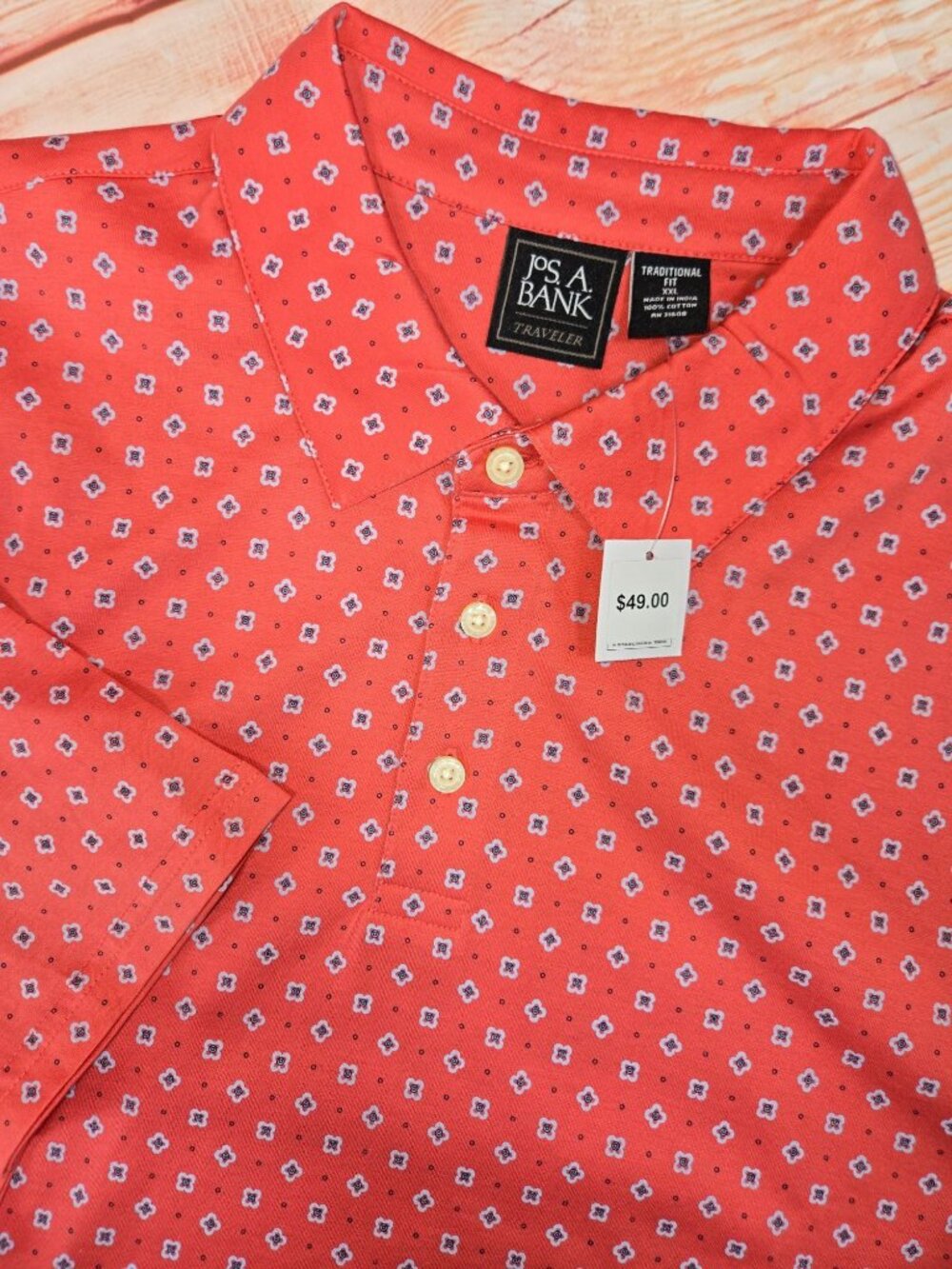Jos. A. Bank Traveler Traditional Fit Red Polo XL NWT